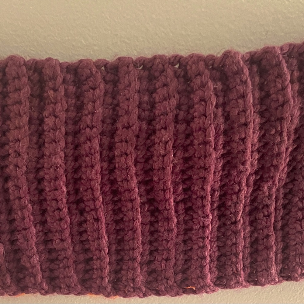 Hand knitted Two Tone Earthy Scarf
